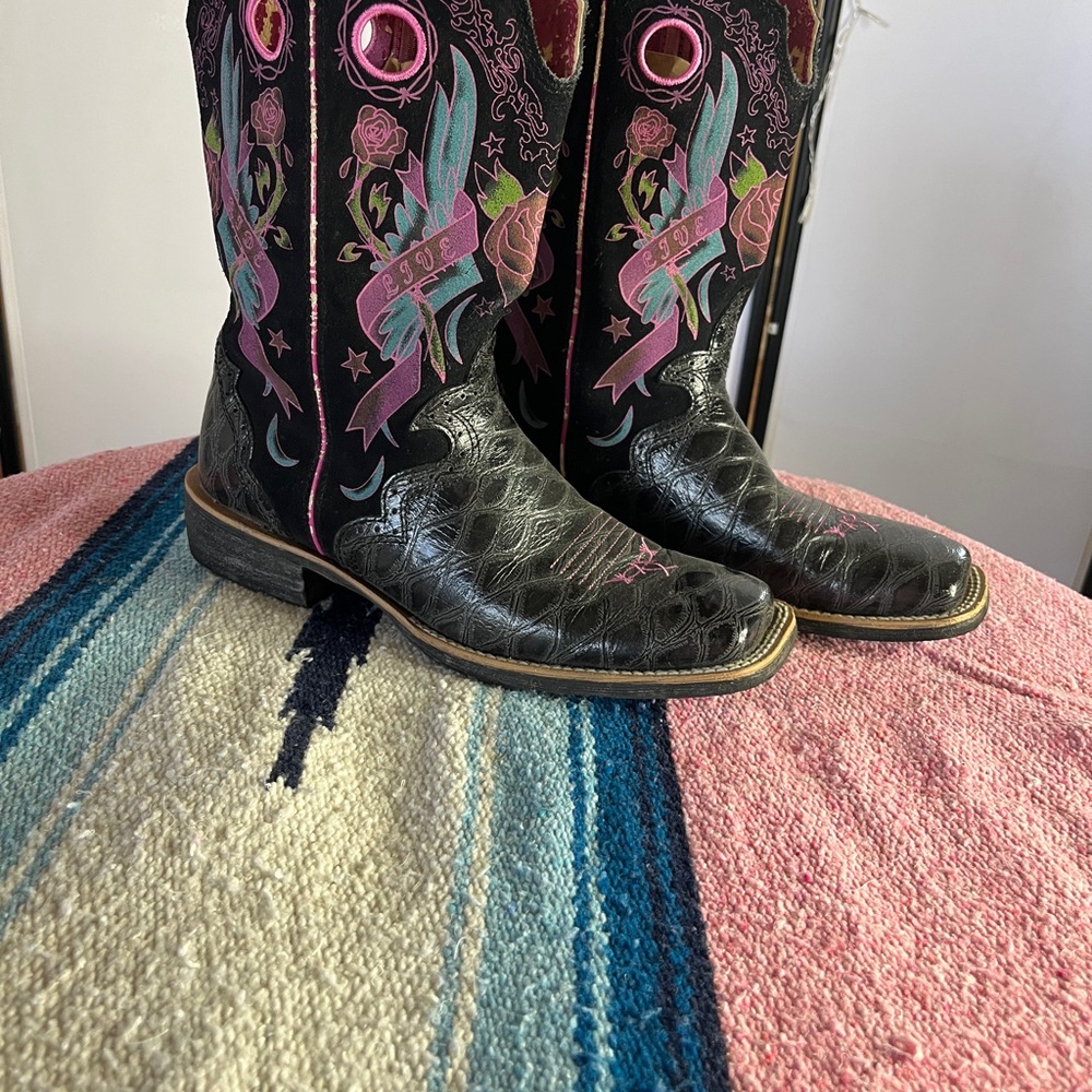 Ariat Rodeobaby Rocker Boots - Picture 4 of 7